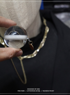 可拆口球项链链子个性嘻哈潮流小众设计礼物百搭男女情趣sm颈链狗