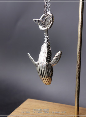 鲸鱼项链ins嘻哈男女挂件52赫兹