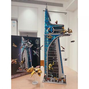 国产复仇者联盟大厦积木益智漫威拼装礼物大型 积木拼装积木