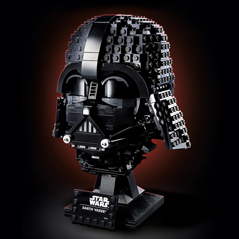 达斯头盔儿童男孩子胸像维达礼物玩具75304拼装中国积木星球10岁