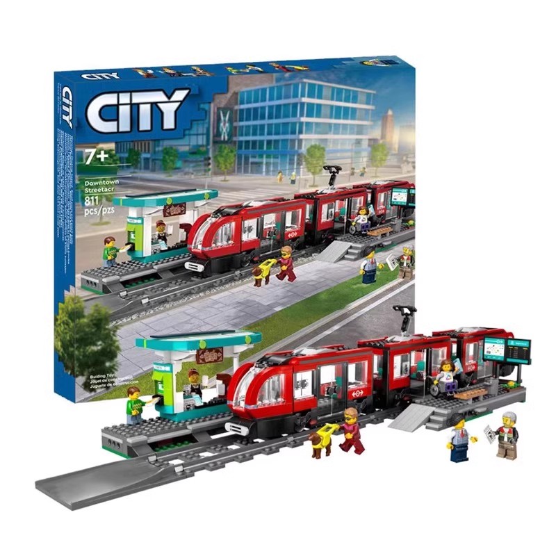 60423儿童火车拼装积木益系列中国9国产有轨电车智力都市城市10岁