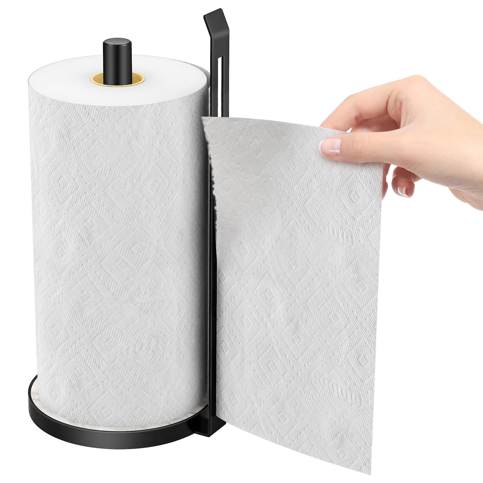 跨境大理石纸巾架北欧纸巾架卷纸架保鲜膜架桌面收纳免打孔纸巾架