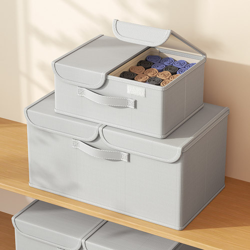 双盖新款衣服收纳盒家用整理神器