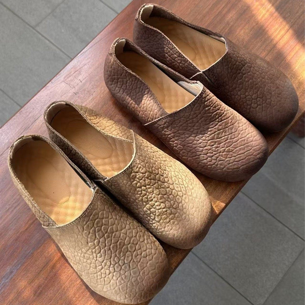 26年春季上新磨砂牛皮一脚蹬浅口单鞋女真皮休闲复古做旧平底鞋,女鞋,时尚休闲鞋,淘宝优惠券,粉丝福利购,淘宝优惠卷