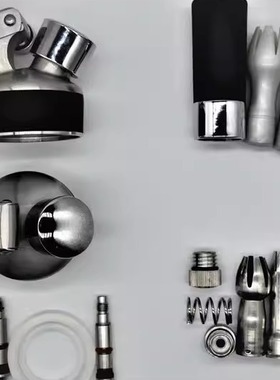 MOSA奶油枪发泡器ISI裱花嘴螺母轴心密封垫圈通用不锈钢配件