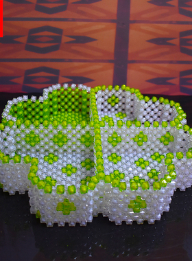 dir手工串珠四叶草爱心果盘材料包散珠子收纳盒水果糖果零食饰品