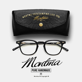 Montma美式 黑金复古眼镜户外露营文艺年性百搭超轻眼镜框防蓝光