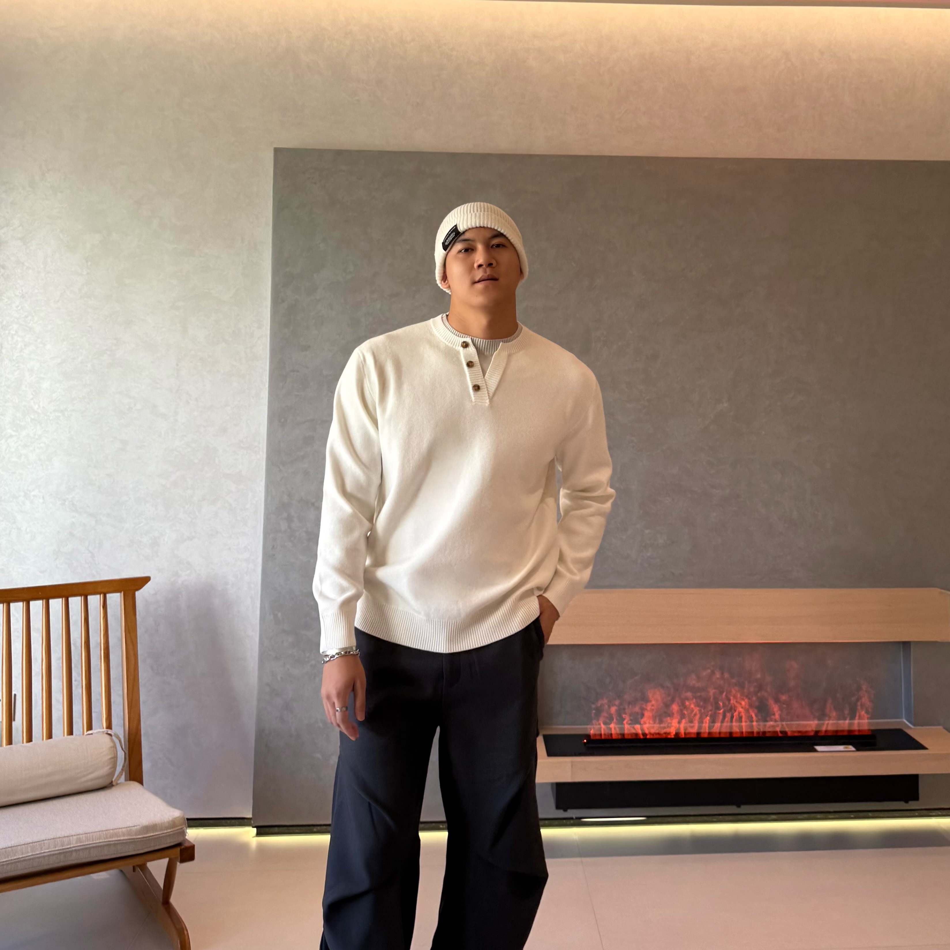 JZD秋冬美式复古休闲针织毛衣男