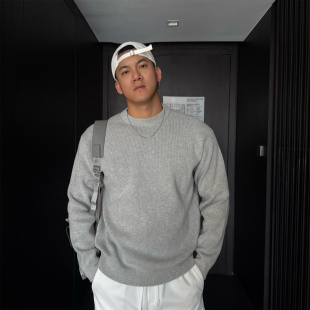 灰 秋冬通勤打底保暖针织上衣 杏 深灰 宽松休闲百搭毛衣 黑 JZD