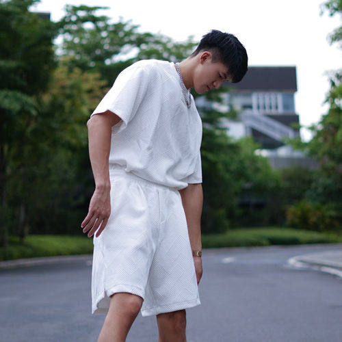 JZD夏季短袖短裤运动休闲套装男