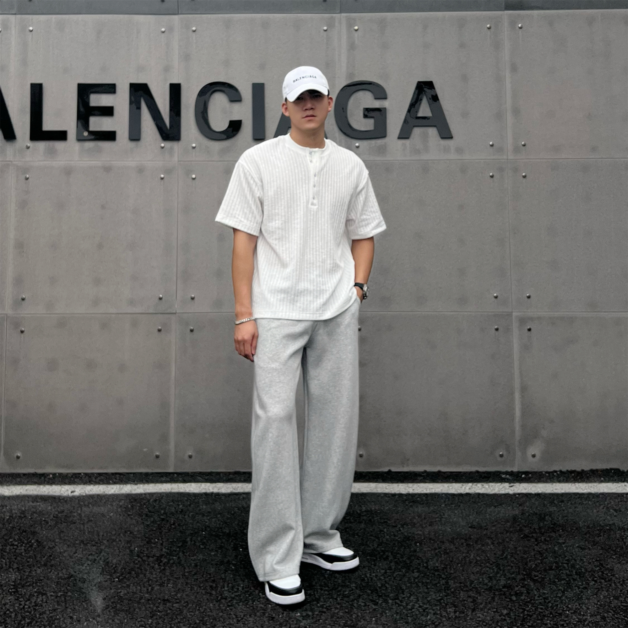 JZD美式高街直筒运动健身卫裤男