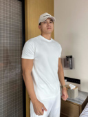 白 百搭休闲收口短袖 黑 美式 JZD 弹力修身 夏装 运动健身上衣 T恤男