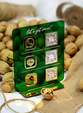 qrcode立牌定制二维码展示牌摆台单双面玫瑰金银色制作扫码收付款