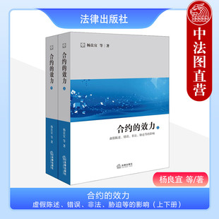 正版2023新 合约的效力 虚假陈述错误非法胁迫等的影响 上下册 杨良宜 英美合约法系列 国际商事交易 律师企业法务参考 法律出版社