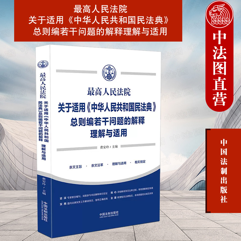 正版 最高人民法院关于适用《中华人民共和国民法典》总则编若干问题的解释理解与适用 费安玲 中国法制 法条逐条解读适用实务指导 书籍/杂志/报纸 司法案例/实务解析 原图主图