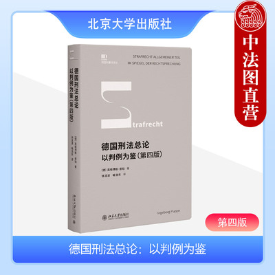 正版 德国刑法总论：以判例为鉴 第四版 英格博格·普珀 北京大学出版社 德国刑事法故意犯构成责任免责未遂犯罪参与形式竞合理论