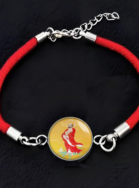 禅宗的创始人菩提达摩祖师手链饰品挂件随身手串佛珠结缘纪念礼品