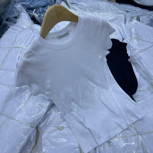 夏季薄款纯色修身显瘦短袖T恤女