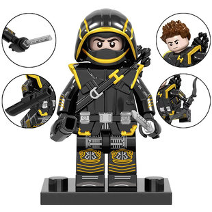 复联4鹰眼浪人复合弓第三方配件MOC拼装 积木人仔玩具V002