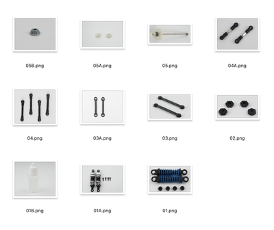七叔的日常 鹏翔1:18RC遥控车PX9300配件大全 避震差速齿轮转向