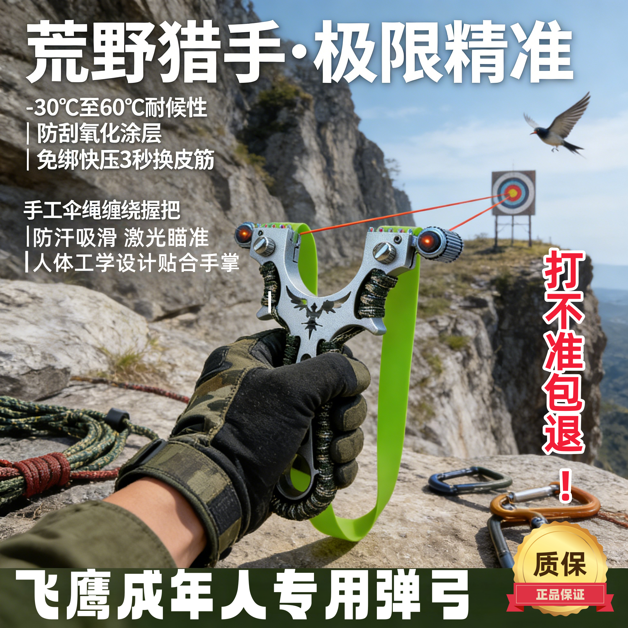 新款飞鹰金弹弓成年人专用户外实战竞技激光瞄大威力高精准度加厚,玩具/童车/益智/积木/模型,弹弓/飞镖/射击/射箭类,淘宝优惠券,粉丝福利购,淘宝优惠卷