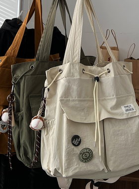 2025年新款多用通勤单肩包女简约大学生上课旅行大容量潮牌双肩包