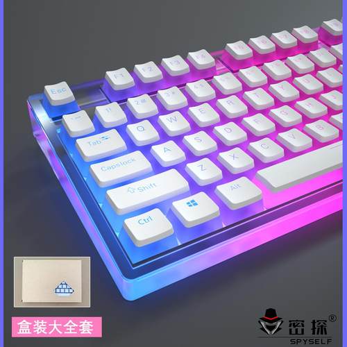 PBT透光键帽OEM高度闭口两色无水