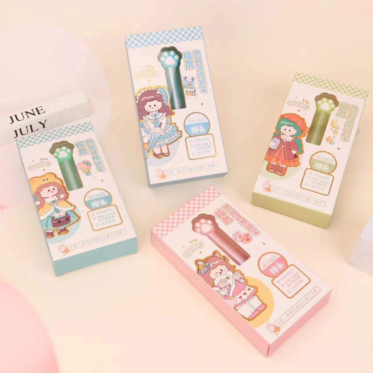 猫爪热可擦钢笔小学生书法练字摩易擦钢笔考试用可替换墨囊3.4mm,文具电教/文化用品/商务用品,钢笔,淘宝优惠券,粉丝福利购,淘宝优惠卷