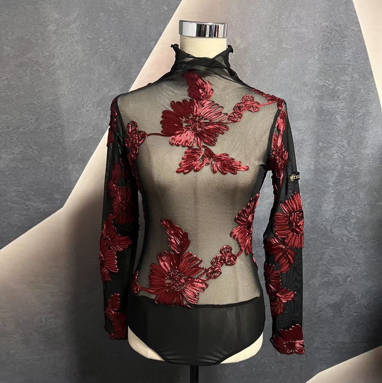 【浩婷雪娟】高领新中式网纱连体衫,女装/女士精品,连体衣/裤,淘宝优惠券,粉丝福利购,淘宝优惠卷