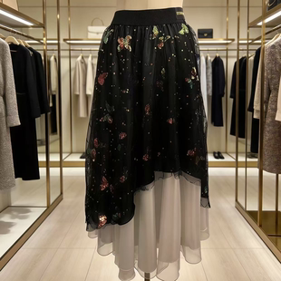 裙长85 四层蝴蝶亮片半身裙 裙摆720 浩婷雪娟