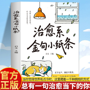 正版 治愈系金句小纸条 文字无声却震耳欲聋总有一句治愈当下的你 抑郁症焦虑缓解治愈自己的书 青春励志治愈金句文学 治愈系书籍