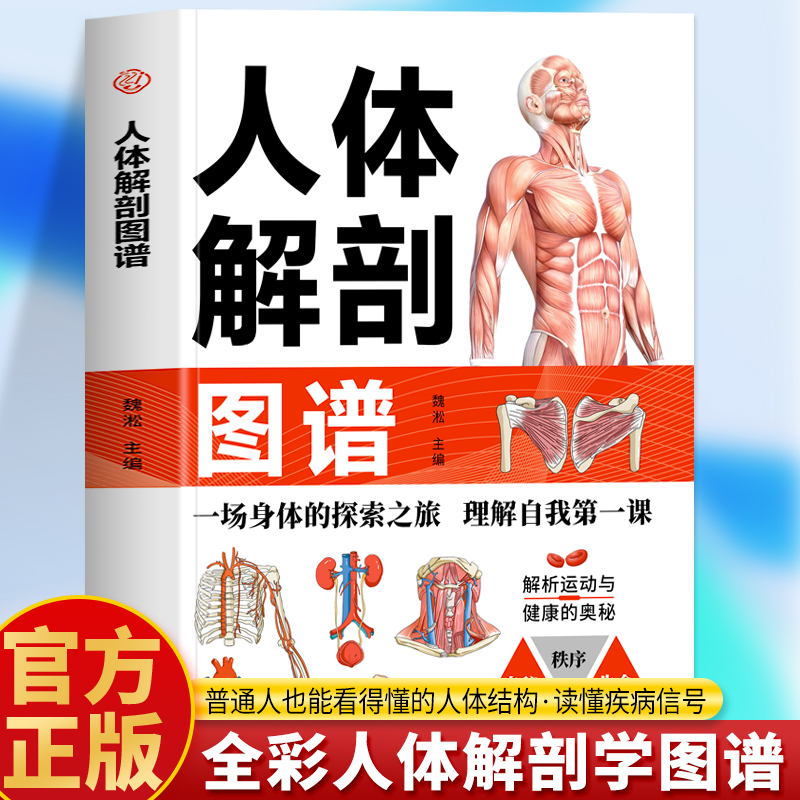 人体解剖图谱正版 奈特人体解剖学图谱结构和功能图谱 人体结构彩色图谱临床医学肌肉骨骼全彩局部解剖学人体骨骼结构书生理学书籍