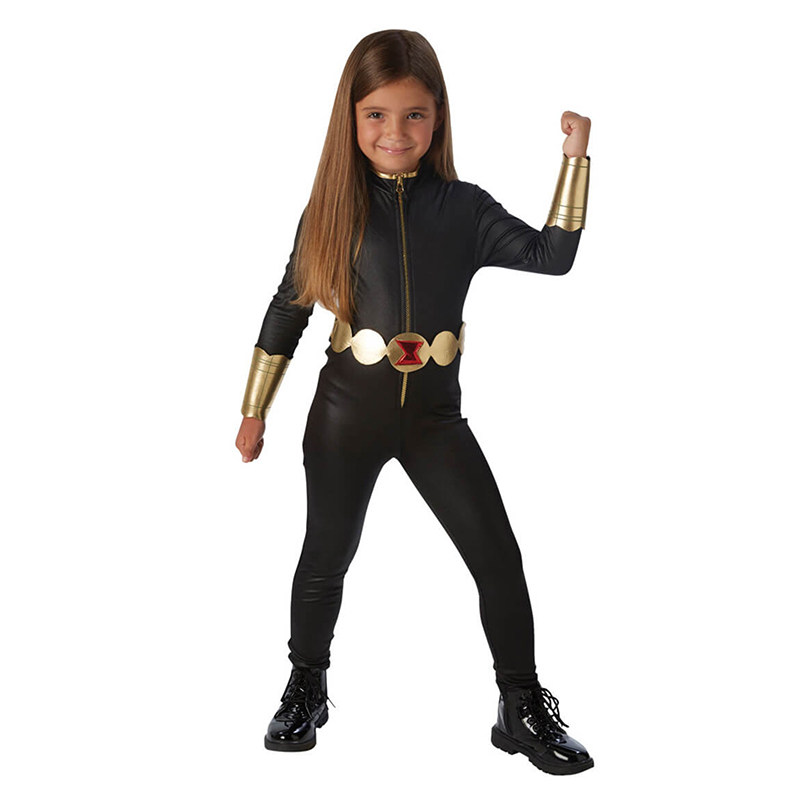 儿童黑寡妇扮演 连体衣 Black Widow 3件套 复仇者联盟 超级英雄