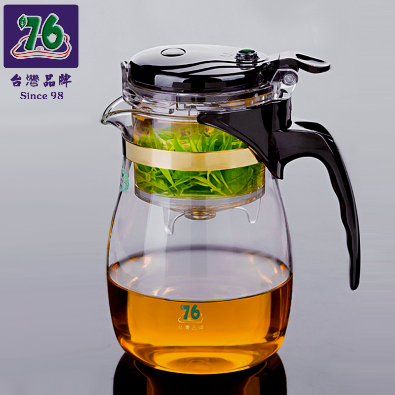台湾76自动飘逸杯泡茶壶过滤可拆洗内胆耐热玻璃茶壶办公茶杯茶具-封面
