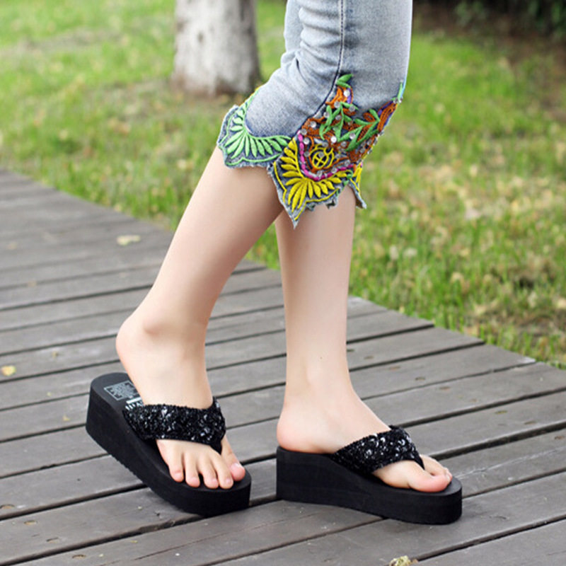 Sandales femme OTHER   en tissu paillete - Ref 2669998 Image 4