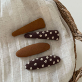 韩系碎花波点发夹女款 秋冬高级感发卡前额碎发刘海夹侧边夹子发饰