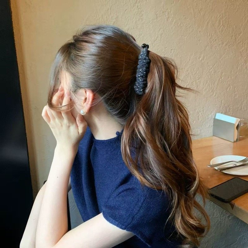 韩系复古格纹碎花褶皱香蕉夹高马尾盘发后脑勺抓夹竖夹高级感发饰,饰品/流行首饰/时尚饰品新,发饰,淘宝优惠券,粉丝福利购,淘宝优惠卷