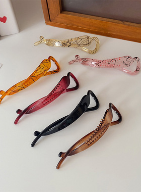 韩国冷淡风马尾香蕉夹少女扭扭夹气质简约后脑勺盘发发卡女头饰