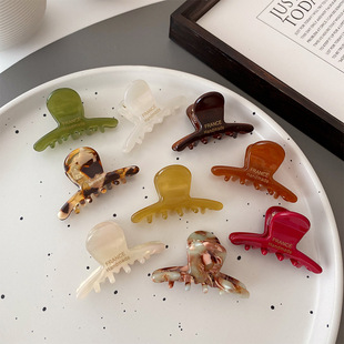 高级感小号醋酸小抓夹气质侧边刘海一字发抓小清新半扎发饰女头饰