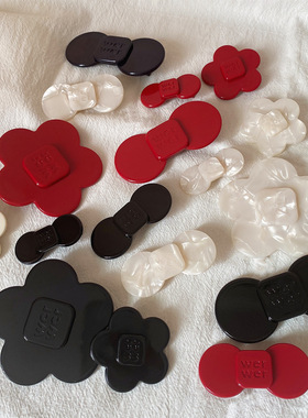 鞠婧祎同款醋酸花朵发夹百搭高级感气质刘海侧边夹碎发鸭嘴夹发饰