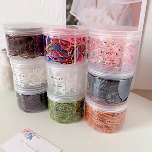 彩色一次性橡皮筋女扎头发绳小胶圈加厚加粗头绳发圈简约皮套皮圈