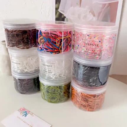 彩色一次性橡皮筋女扎头发绳小胶圈加厚加粗头绳发圈简约皮套皮圈