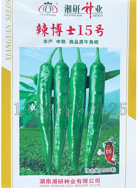辣博士15号辣椒种子 春秋越夏薄皮微辣长牛角椒耐热口感好蔬菜籽