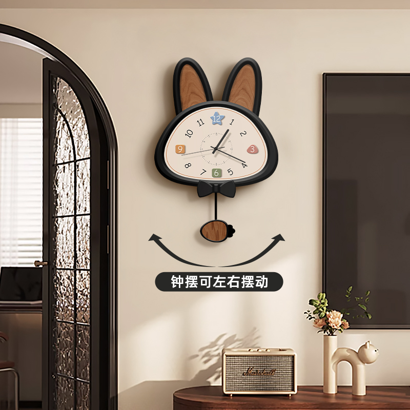 现代简约客厅艺术挂钟2024新款网红创意时钟挂墙餐厅钟表家用挂表