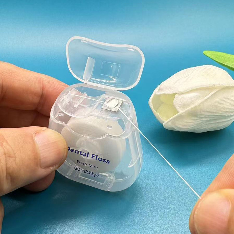 牙线有蜡带薄荷味,50m牙线卷,