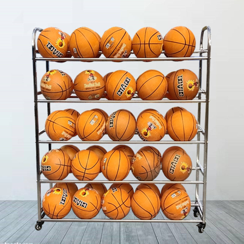 足球篮球收纳筐整理架幼儿园球类收纳装球框推车篮球摆放架置球架