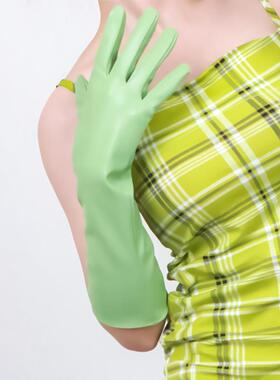 长款皮手套40cm软胶仿真皮pu儿童走秀摄影街头浅绿色开心果抹茶绿