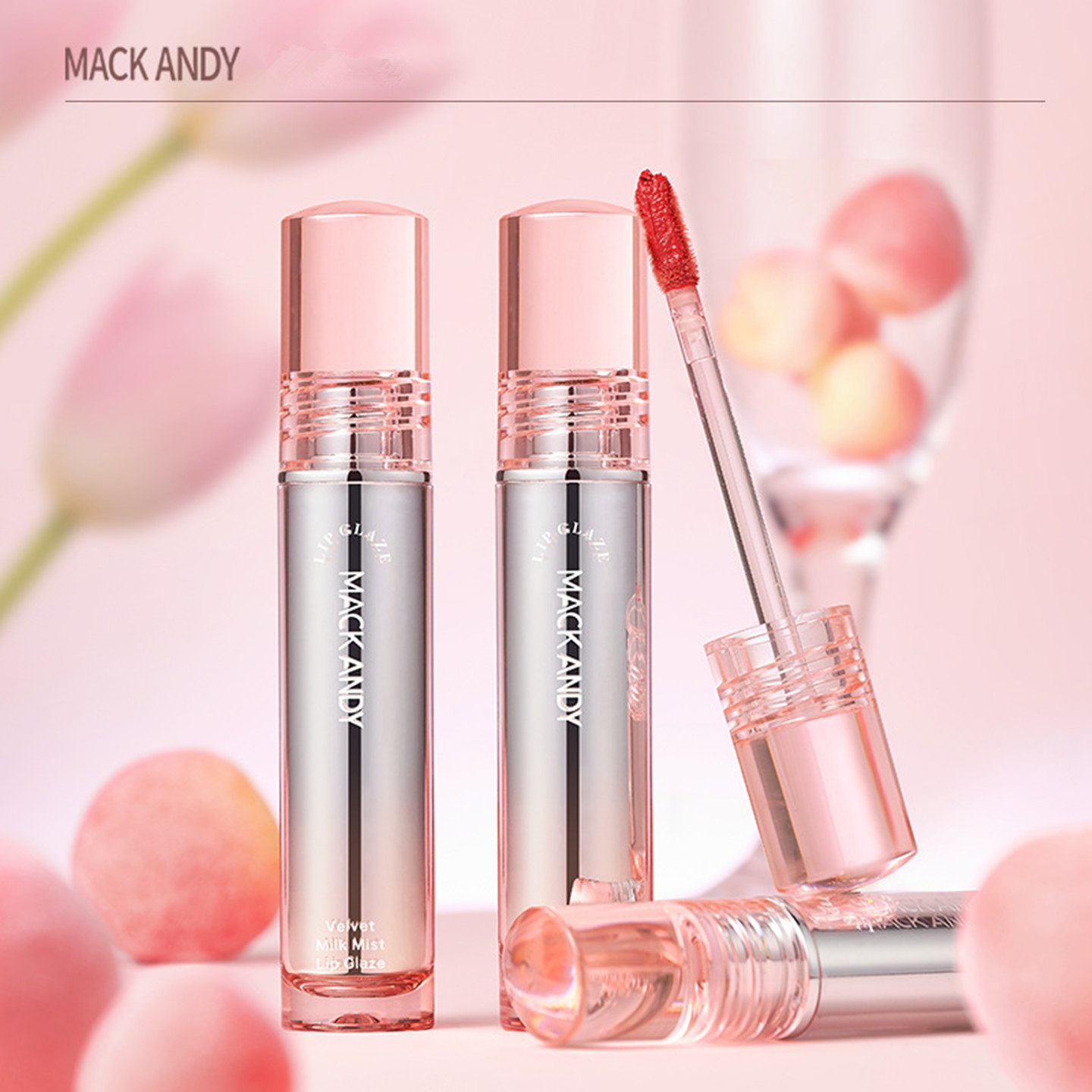 玛可安迪丝绒雾面唇釉不沾杯显白