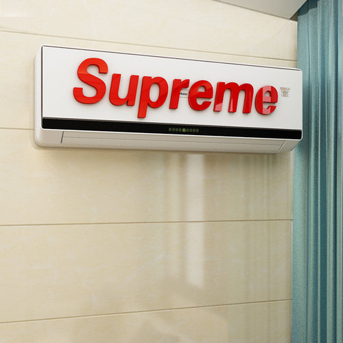supreme潮牌网红冰箱3d立体墙贴