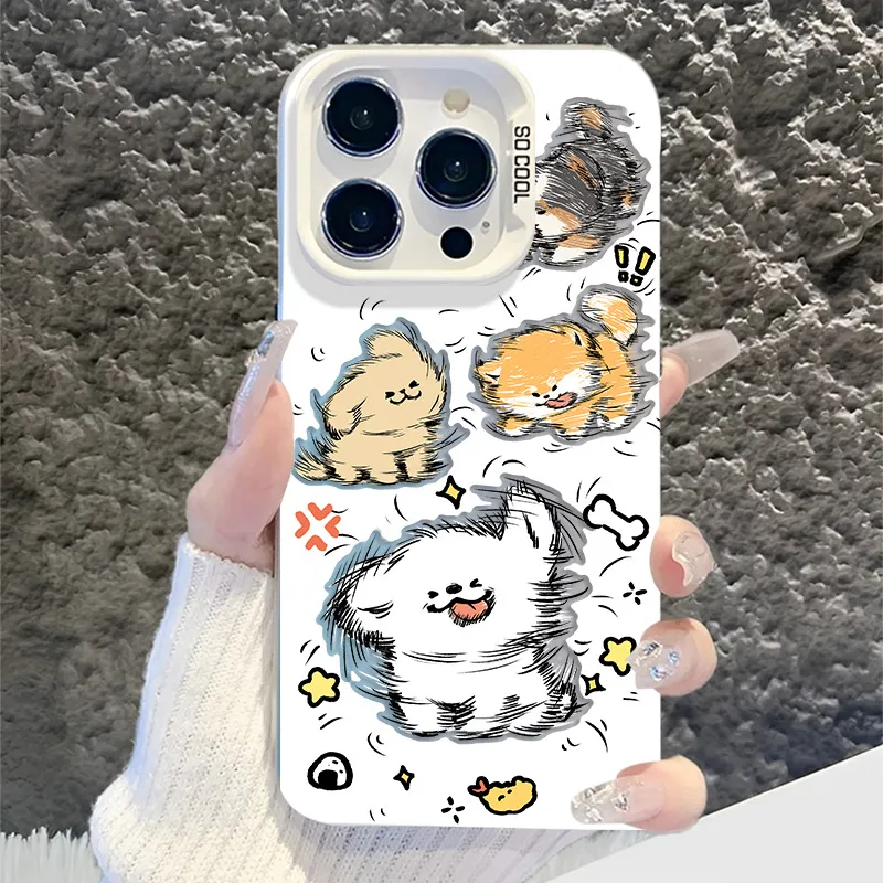 卡通摇头小狗情侣防摔保护套